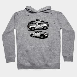 Truck Trucking Road Farmer Agriculture Vintage Since Established Hoodie